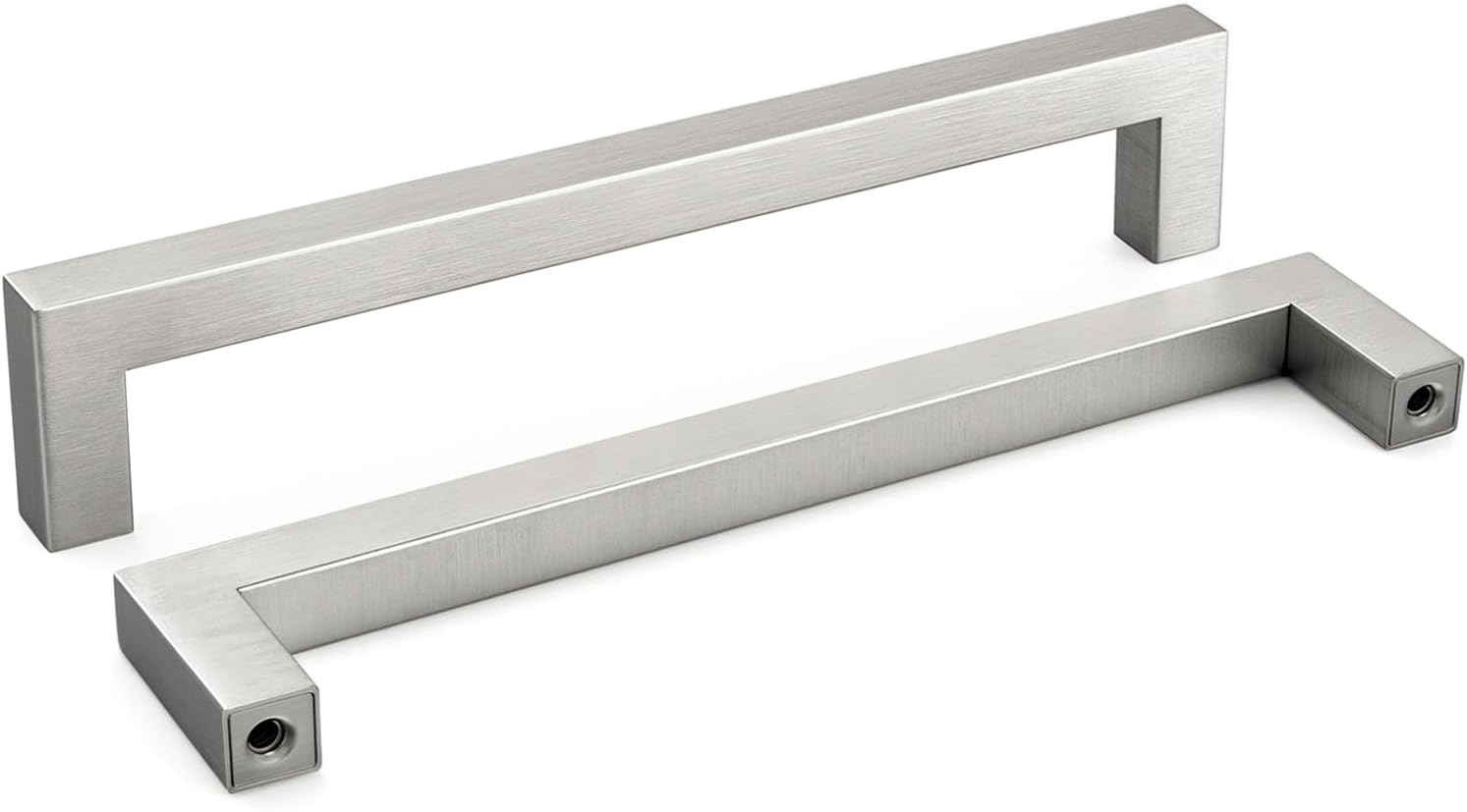 homdiy 35 Pack 7-1/2 Inch Brushed Nickel Cabinet Pulls Square Dresser Handles Stainless Steel Hardware for Drawer, Cupboard