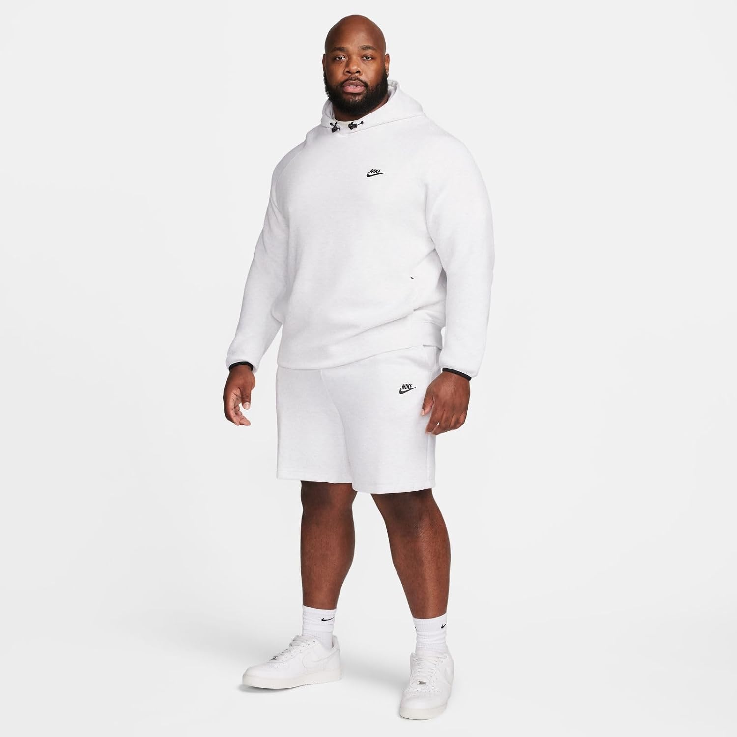 Nike Sportswear Tech Fleece Men's Shorts (Birch Heather/Black, FB8171-051) Size Medium