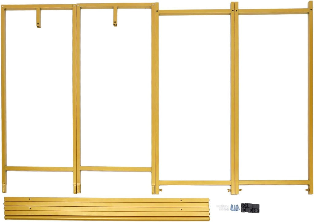 Heavy Duty Gold Clothing Rack with Shelves, Mini Closet, Freestanding Weeding Dress Retail Clothes Rack, Heavy Duty Clothing Rack with Foot Pad (47.24x17.71x74.8in)
