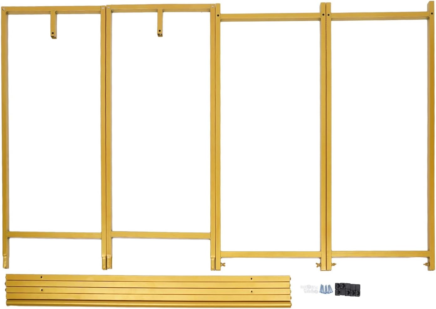 Heavy Duty Gold Clothing Rack with Shelves, Mini Closet, Freestanding Weeding Dress Retail Clothes Rack, Heavy Duty Clothing Rack with Foot Pad (47.24x17.71x74.8in)