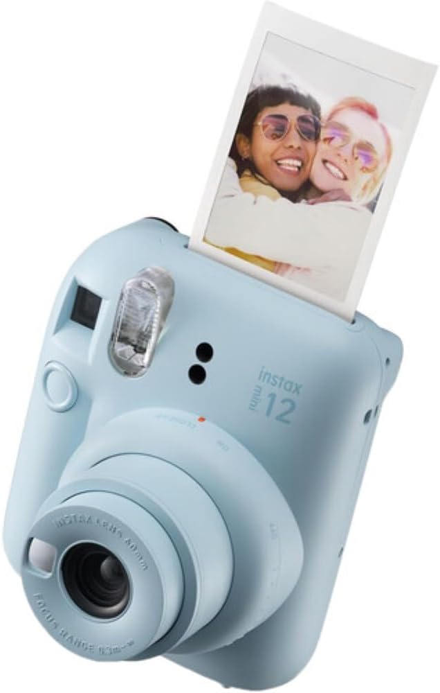 FUJIFILM INSTAX Mini 12 Holiday Bundle 2025 | Pastel Blue with Extra Instax Mini Film + 4pk AA Batteries & Cleaning Cloth (10 Items)