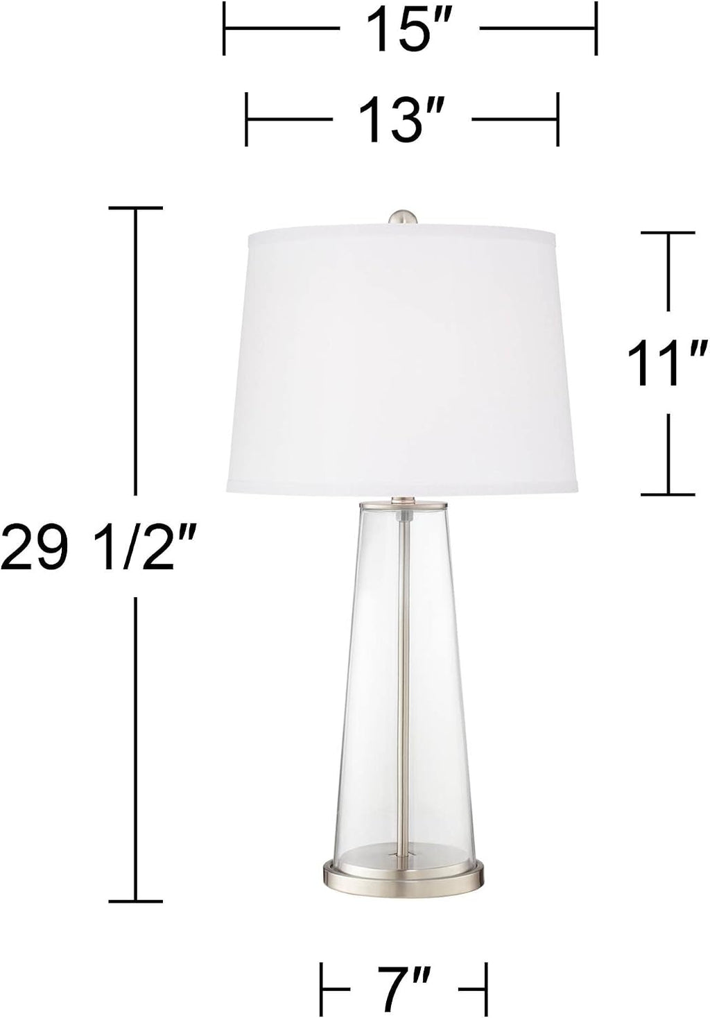 Color + Plus Leo 29 1/2' Tall Modern End Table Lamps Set of 2 Carnival Orange Finish Glass Fabric White Shade Living Room Bedroom Bedside Nightstand House Office Home Reading Kitchen Entryway