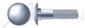 (800 pcs) 1/4'-20 X 3, Step Bolts, Truss Head, Square Neck, Steel, Zinc Plated