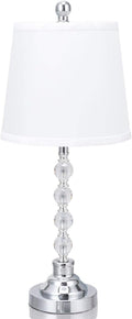 Goplus Tangkula 3-Piece Lamp Set with One Floor Lamp and Two Table Lamps Modern Home Living Room Bedroom Lamps with White Fabric Shades, Chrome Finished