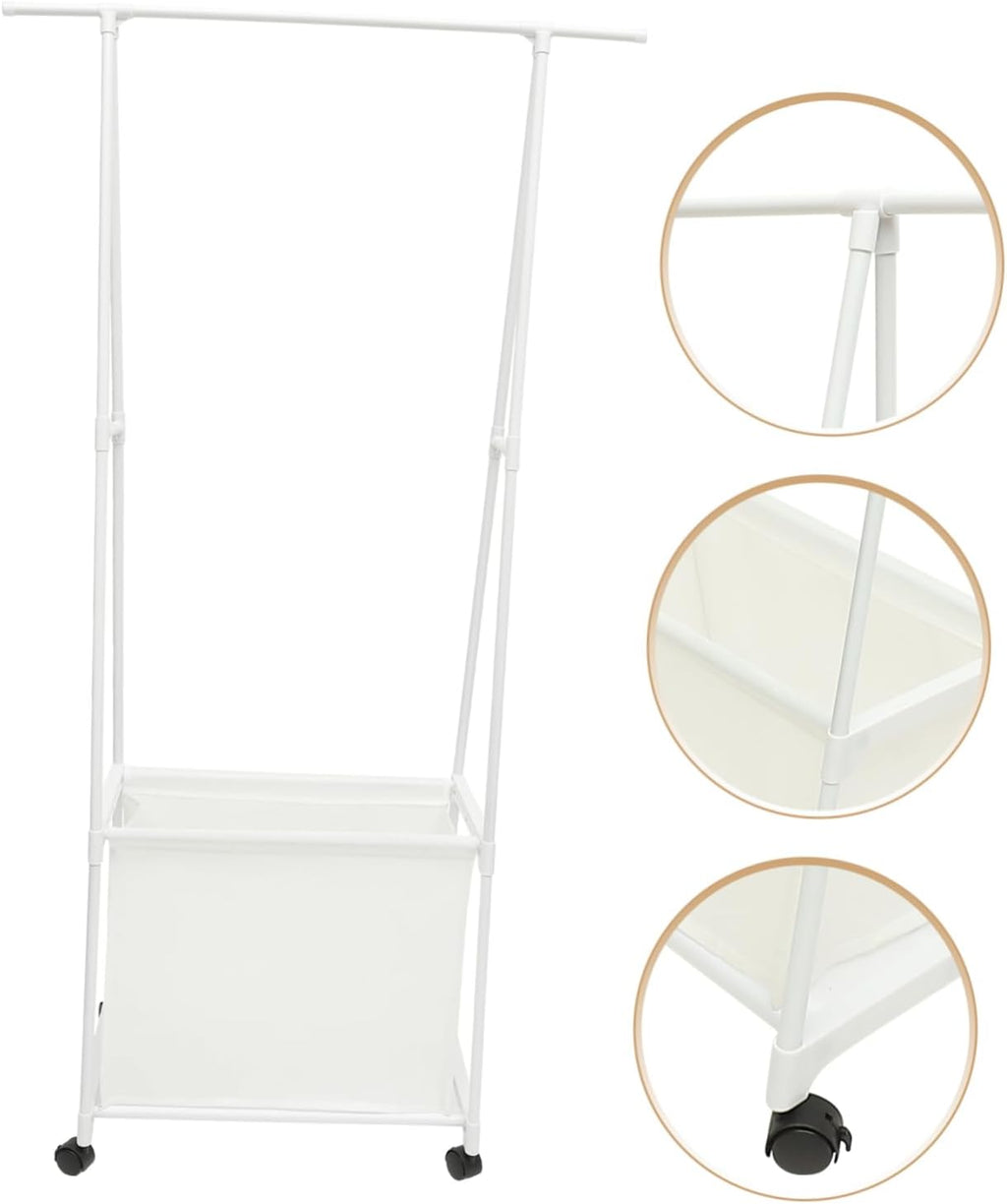 Holibanna Clothes Stand Wheels Multi Clothes Rack for Bedroom Hallway Bathroom Sturdy Garment Rack for Jackets Handbags Drying Versatile Storage