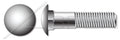 (100 pcs) M10-1.5 X 55mm, DIN 603 / ISO 8677, Metric, Carriage Bolts, Round Head, Square Neck, A2 Stainless Steel