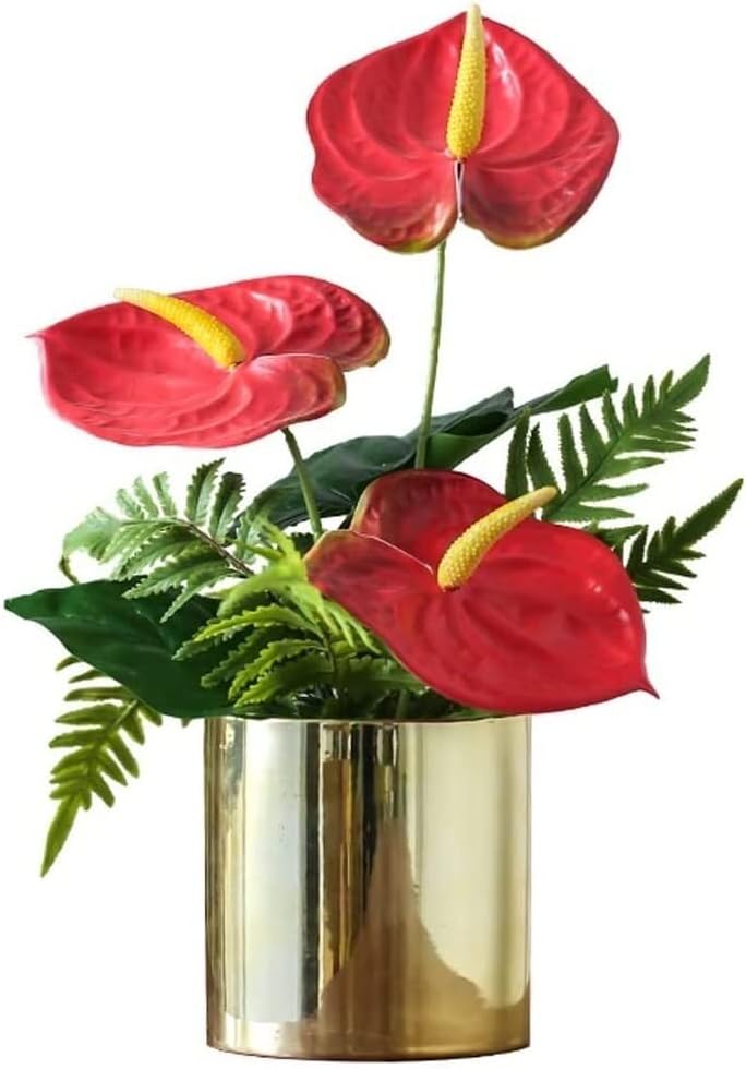 IRYZE Fake Plants Arrangement Fake Flower Artificial Flower Vase Set Home Decoration Living Room Ornamental Fake Flower Dry Bouquet Decor Party Decor (Color : B)
