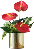 Fake Flowers Fake Flower Artificial Flower Vase Set Home Decoration Living Room Ornamental Fake Flower Dry Bouquet Decor Home Decor(B)
