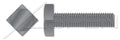 (1500 pcs) 1/4'-20 X 1-1/2', Machine Bolts, Square Head, Full Thread, A307 Steel, Plain