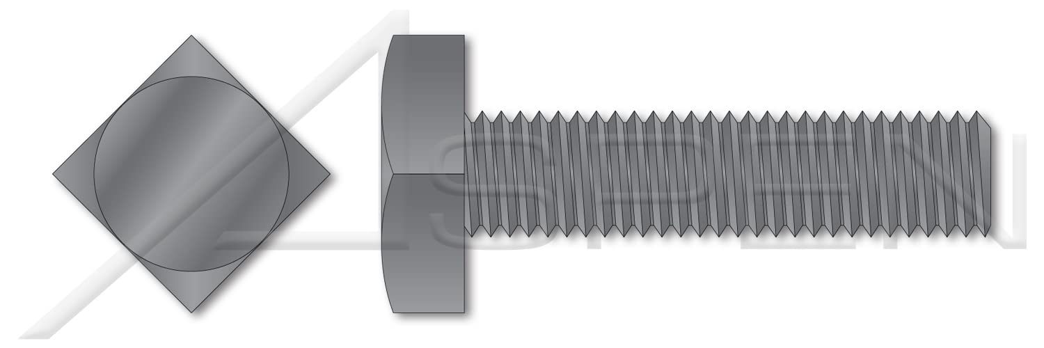 (1200 pcs) 1/4'-20 X 2-1/2', Machine Bolts, Square Head, Full Thread, A307 Steel, Plain