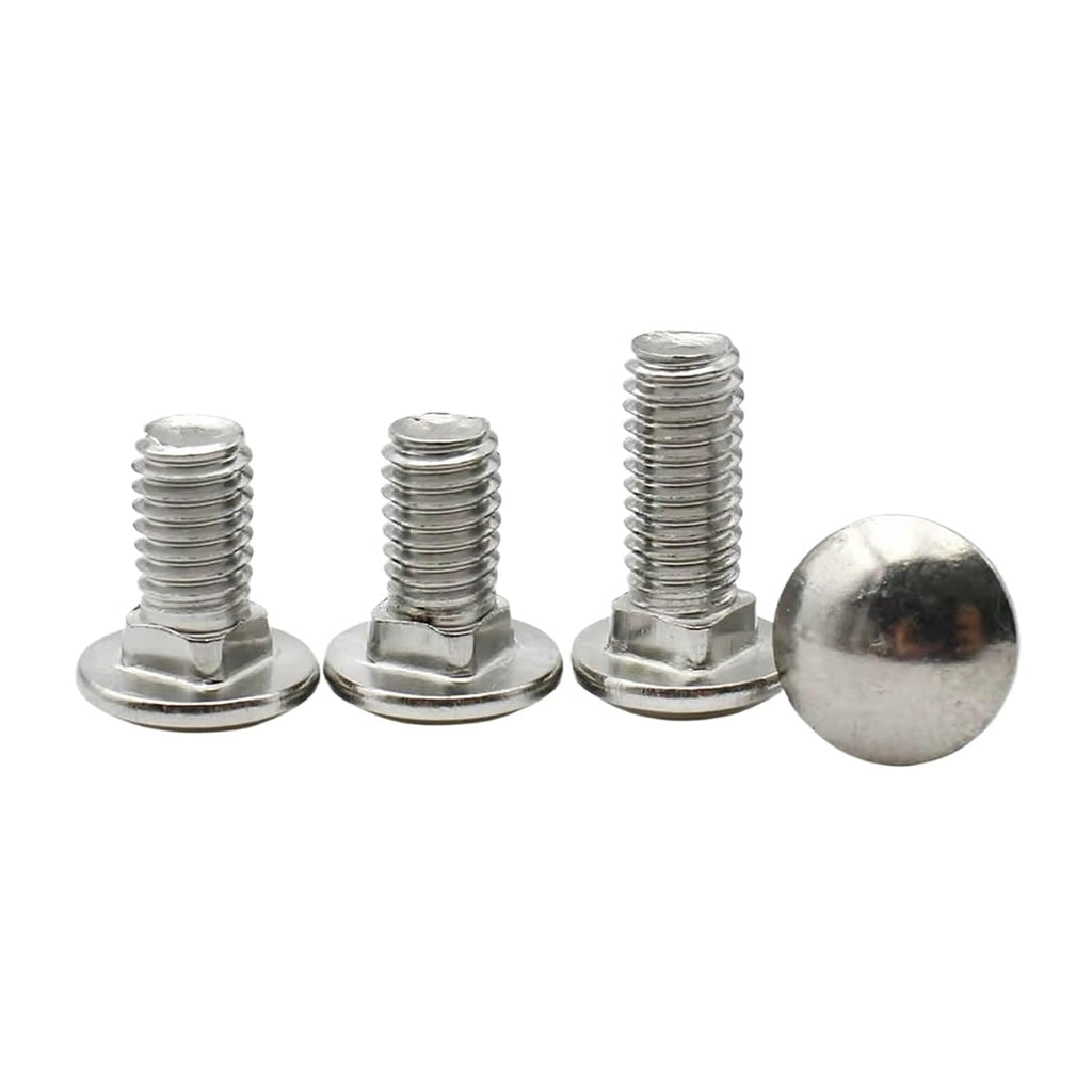 5pcs/lot M3 M4 M5 M6 M8 M10 M12 10-30mm Length Carriage Bolt 304 Stainless Steel Round Head Square Neck Screw DIN603 TREXCFGH(100mm,M12 x5pcs)