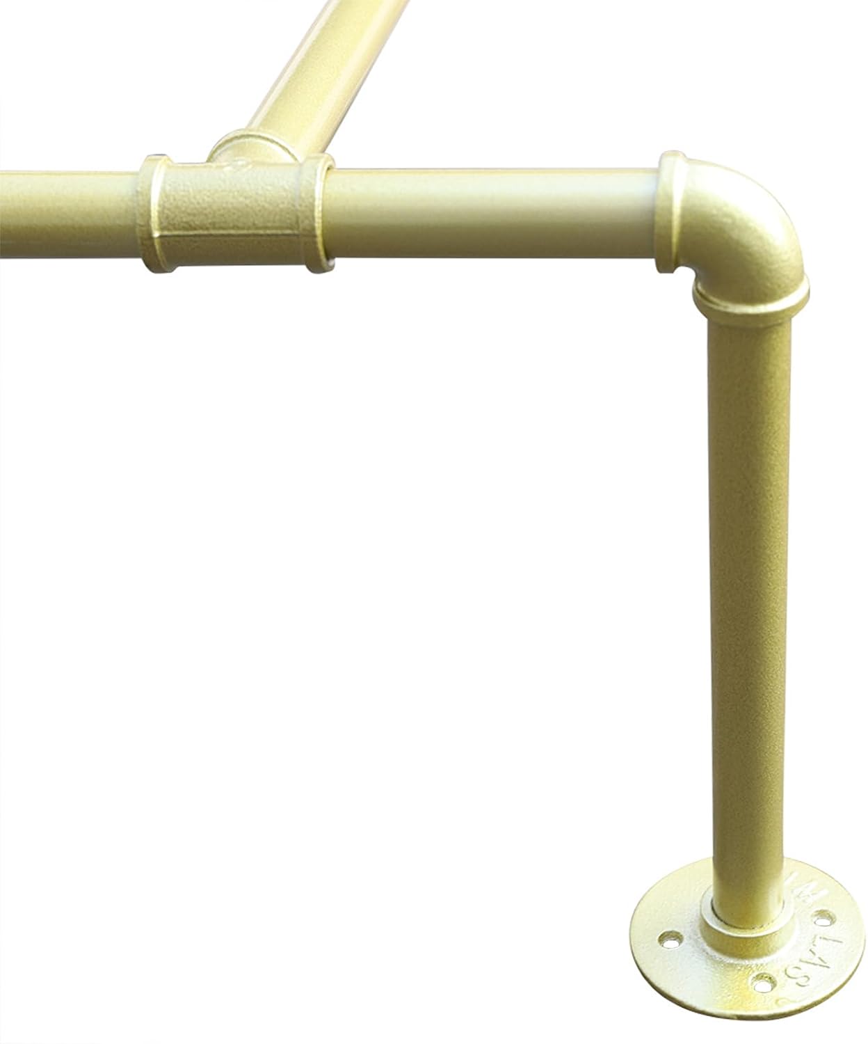 Modern Metal Clothing Display Rack Wall-mounted 47.2 Inches Garment Rack for Hanging Clothes Coats Skirts Shirts, Gold