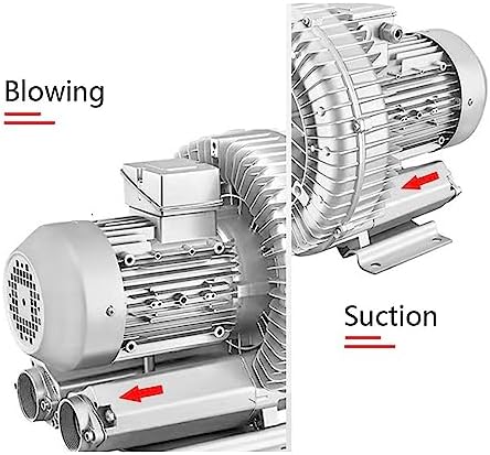 Regenerative Blower 0.16HP - 1.49HP, 110V 50Hz Vortex Blower, Single Phase for Air Blowing or Suction, Ideal for Sewage Aeration and Aquariums, 350W/0.47HP