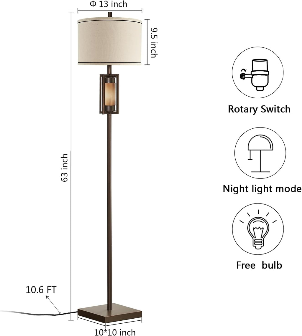 New - Same Matching Floor Lamp - 63'' Floor Lamp & 25'' Table Lamp Set of 2