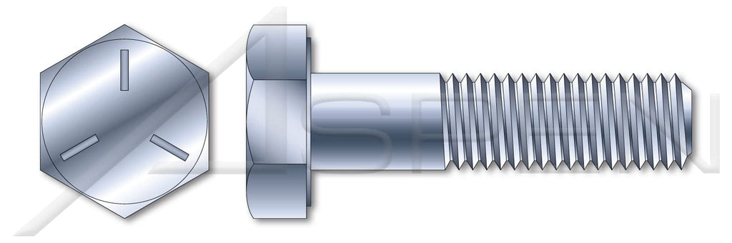 (5000 pcs) 1/4'-20 X 3/8', Hex Head Cap Screws Bolts, UNC Coarse Thread, Grade 5 Steel, Zinc, Made in U.S.A.