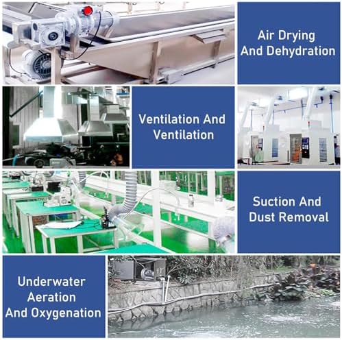 110V 60Hz 0.16-2.01HP Regenerative Blower - High-Pressure Vortex Ring Blower for Aquaculture, Fish Pond Aeration, Durable Aluminum Alloy, 120W Power
