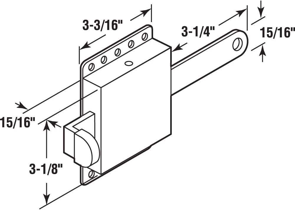 Prime-Line GD 52118 Inside Deadlock – Heavy Duty Galvanized Steel Housing, Fits Most Garage Doors, Extra Protection as a Security Lock, 7/8 x 1/8In. (54 Pack)
