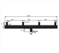 Low Profile Bullhorn with 4 Tenons Inline,Bronze Color,Powder Coated,Top Bullhorn Tenon 2 3/8 inches for Any Standard Slip Fitter Mount,Bottom Portion 3 inches,Galvanized Steel