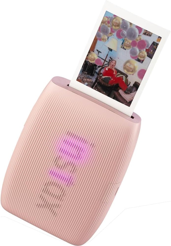 Fujifilm INSTAX MINI Link 3 Smartphone Printer (Rose Pink) Bundle with Microfiber Cleaning Cloth + USB Type C + USB Charging Adapter