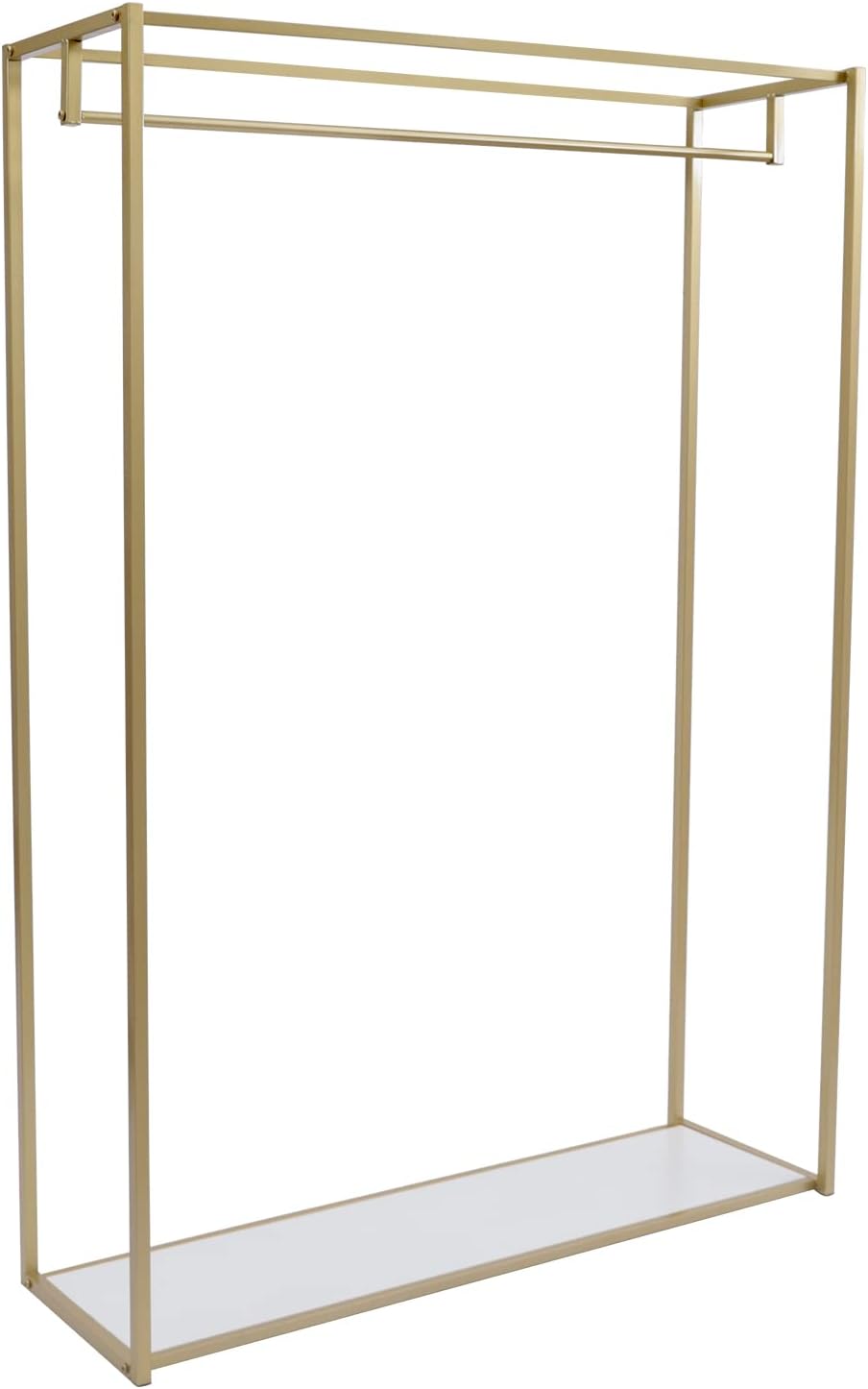 TFCFL Heavy Duty Metal Garment Rack Freestanding Clothes Rack Wedding Dress Display Stand Floor-Standing Clothing Rack with Bottom Storage Shelf