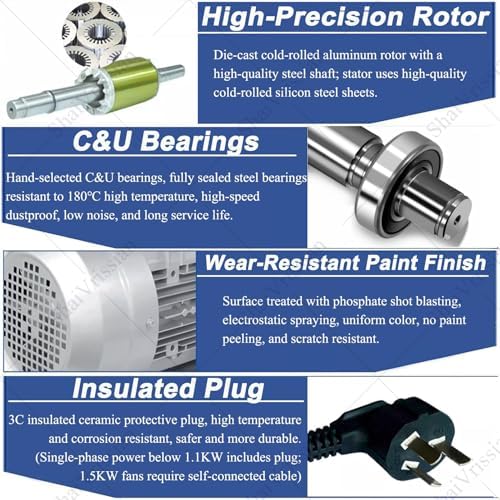 Single Phase (Large Airflow Type) Turbine Blower,Regenerative Blower Industrial Vacuum Pump,Aluminum Alloy,Pure Copper Coil,for Sewage Aeration Aquarium 550W