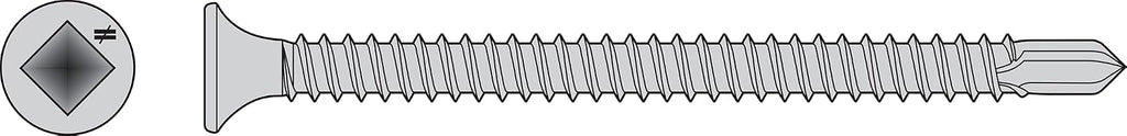 Simpson Strong-Tie F08T162BDM Self-Drilling Bugle-Head Screw — #8 x 1-5/8 in. #2 Square Drive, Type 410 (1000-Qty)