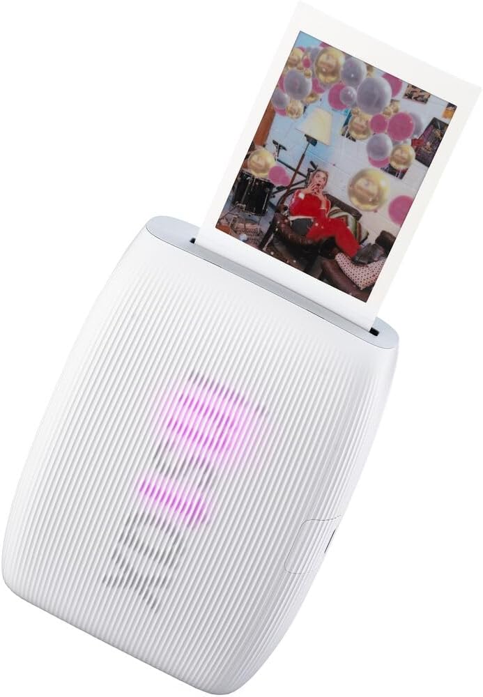 Fujifilm INSTAX MINI Link 3 Smartphone Printer (Clay White) + Travel Bag Small INSTAX MINI Instant Film (20 Sheets) + USB Power Charging Adapter + Diginerds Microfiber Cleaning Cloth