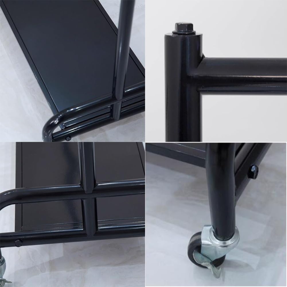 Clothing Rack, Floor Standing Heavy Duty Metal Garment Racks, Clothes Rack Display Stand with Wheels, for Boutique Shops Retail Stores and Home Storage,Black-a-100x40x135cm