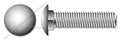 (100 pcs) M8-1.25 X 100mm, DIN 603 / ISO 8677, Metric, Carriage Bolts, Round Head, Square Neck, Full Thread, A4 Stainless Steel