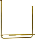 Ceiling Clothing Rack, Stainless Steel Garment Rack Hanging Clothes Rail With Shelf, Modern Coat Hanger Retail Store Display Rack, Height Adjustable, Gold(One Color-100Cm)