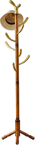 Clothing Rack Stand, Freestanding Coat Hanger, Garment Racks, Wooden Coat Stand, Coat Tree, Coat Rack for Hallway Entryway, Bedroom for Clothes Hats, Bags With Stable Base, Solid Wood(Brown)