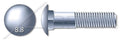 (280 pcs) M10-1.5 X 90mm, DIN 603 / ISO 8677, Metric, Carriage Bolts, Round Head, Square Neck, Class 8.8 Steel, Zinc Plated