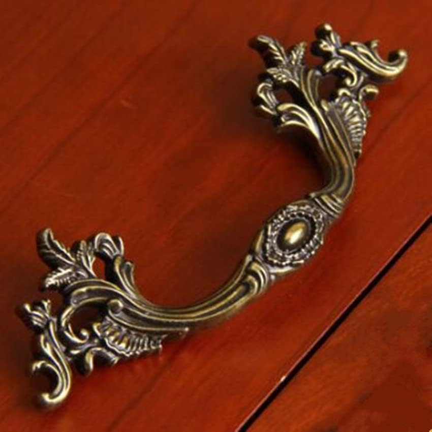 96mm 64mm europen vintafurniture handles bronze drawer cabinet pull knob antique brass dresser cupboard door handle pull 2.5' - (Color: 96mm)