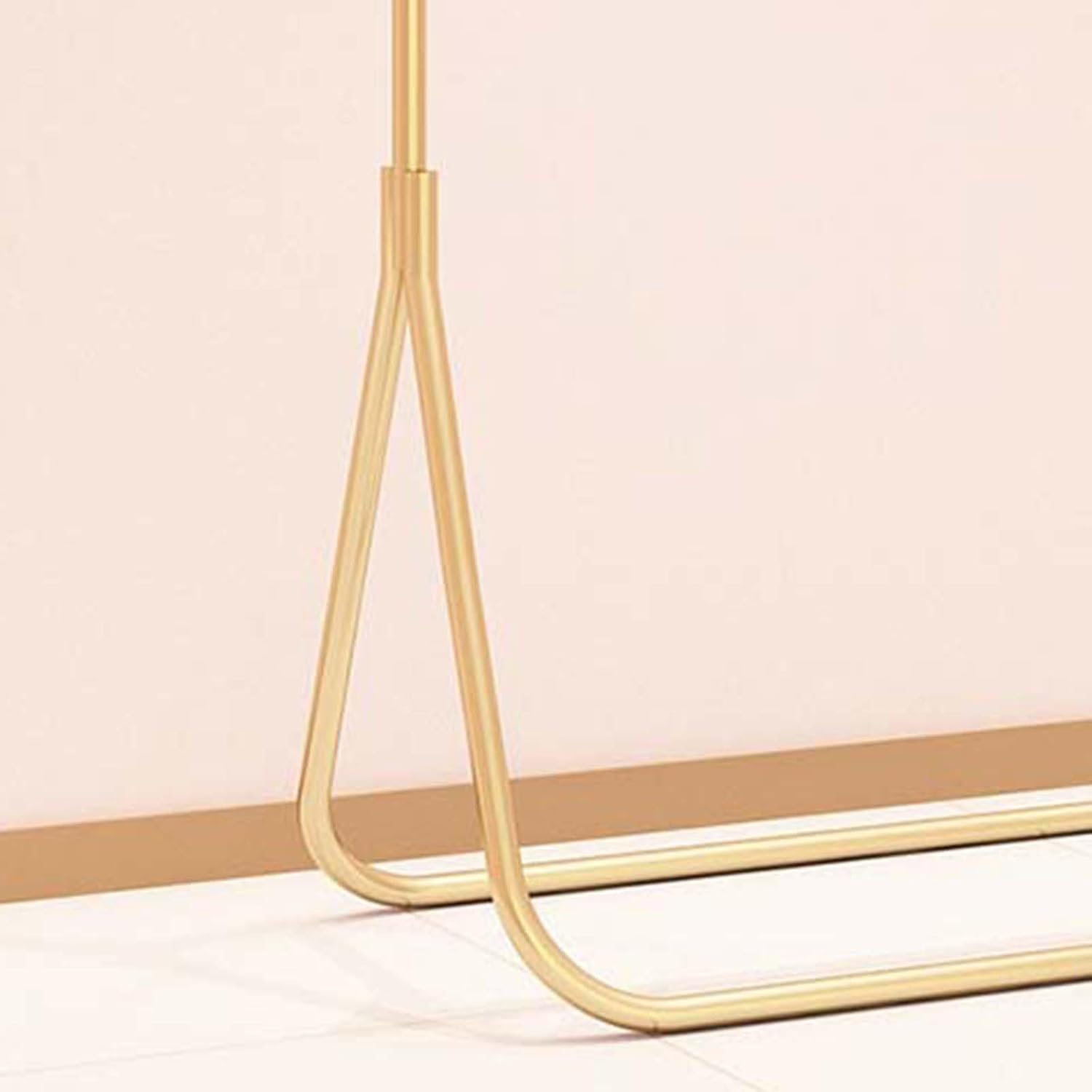 Garment Rack Standing Closet Rack Gold Free Standing Closet Rack Retail Clothing Display Stand Industrial Pipe Garment Rack for for Hanging Clothes Cloths Rack for Bedroo (Gold 120cm)