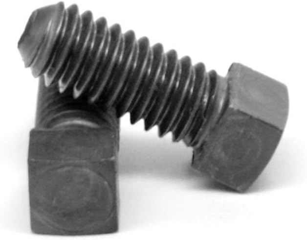 Square Head Set Screw, Cup Point, 1 1/2-6 x 5 1/2', Alloy Steel Case Hardened, Black Oxide, Full Thread (Quantity: 5) Coarse Thread, 1 1/2 inch Square Head Bolts, Length: 5 1/2 inch