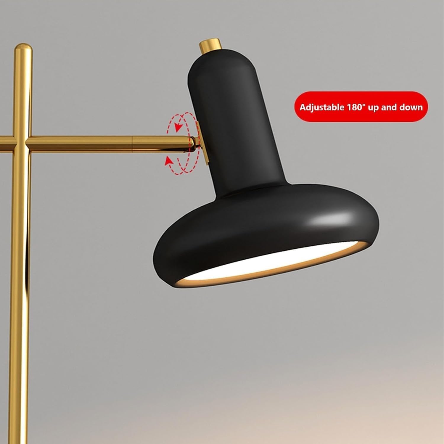 Floor Lamp Contemporary Modern Creative with Table, Metal with Marble Tray, for Office, Cafe, Living Room Bedroom