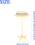 Rotatable Garment Rack, Gold Clothing Retail Display Stand, Floor Standing Metal Garment Rack, for Hanging Clothes Coats Skirts,outer diameter 60cm