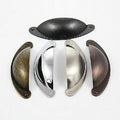 64mm vintamodern shell cover furniture handls 2.5' bronze silver brushed nickel black antique drawer cabinet pulls knobs - (Color: ORB)