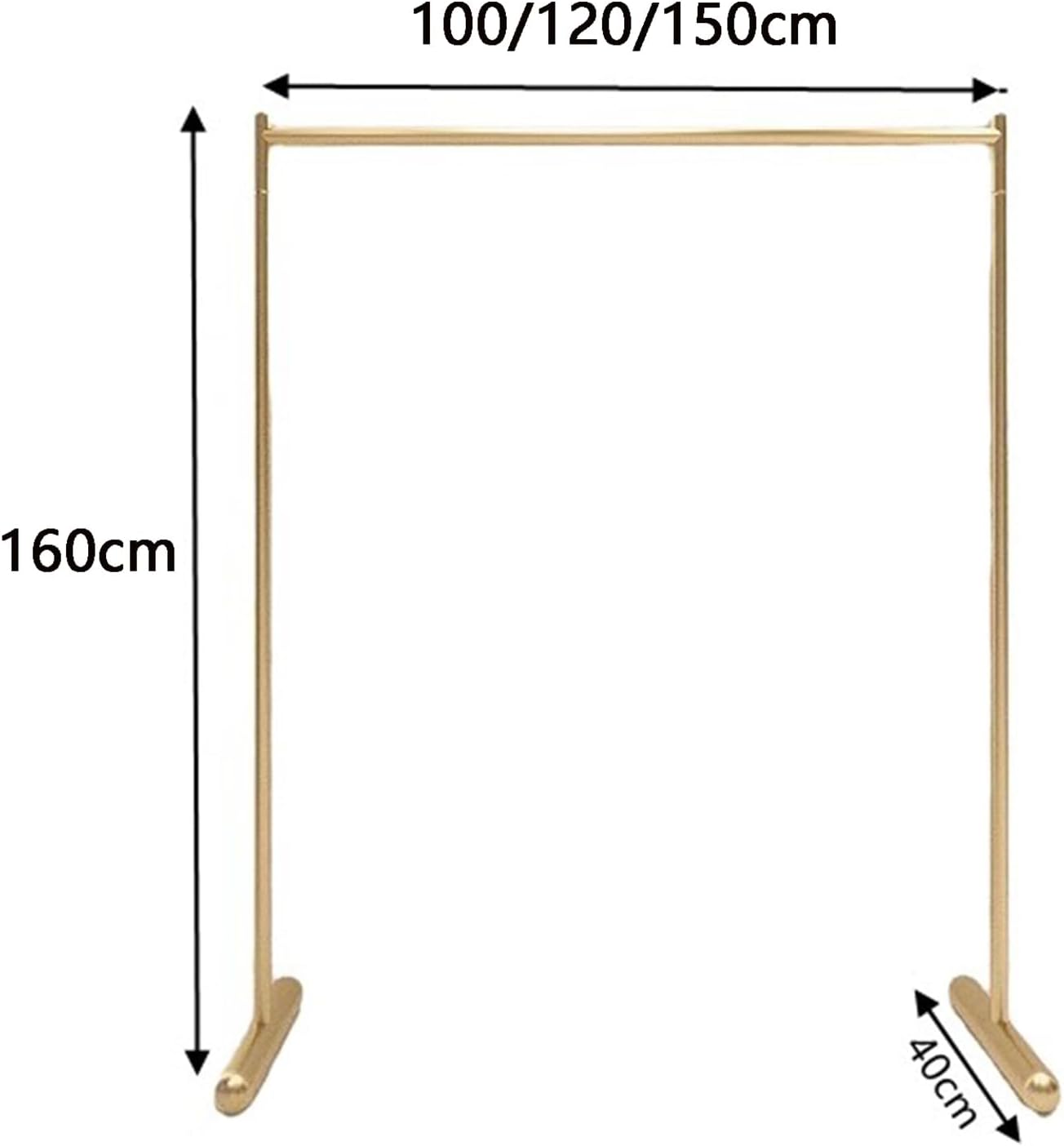 Garment Rack Heavy Duty Clothing Racks For Hanging Clothes, Gold Metal Clothes Rail For Bedroom And Office, Single Rod Coat Rack And Clothes Organizer, Commercial Clothes Display R(Size:100X40X160CM)