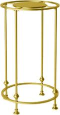Mobile Storage Rack Freestanding Display Rack Tool Pegboard Garage,27.5in Gold Metal Clothing Display Rack with Top Shelf, Freestanding Garment Stand, Stylish Round Clothes Rack for Retail S