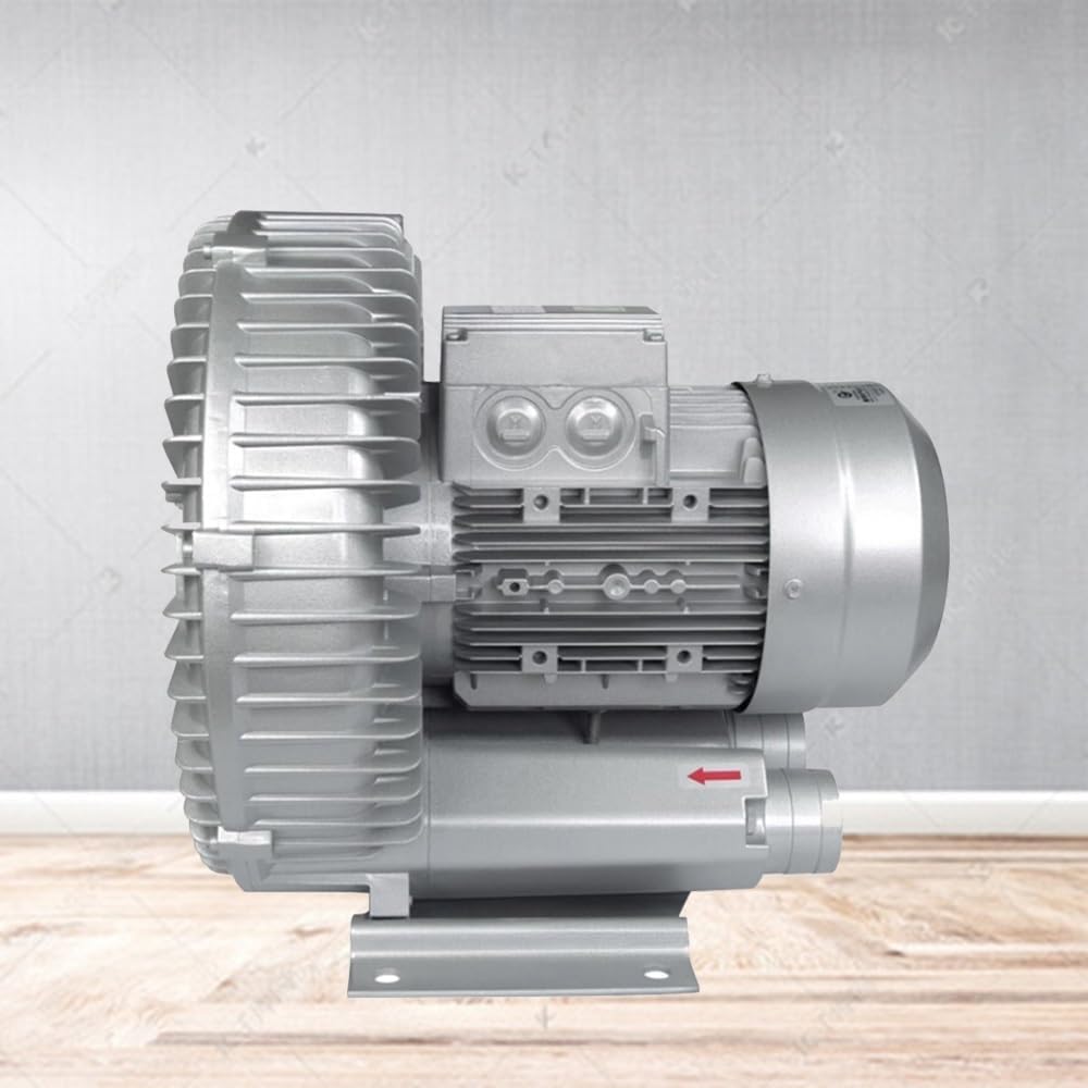 Industrial Regenerative Blower, High-Pressure Vortex Ring Blower, 110V 50Hz Single Phase, for Sewage Aeration Aquarium Fish Pond