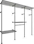 Clothing Rack Double-Layer Wall Display Hanging Rack for Clothing Stores Home Use Bedroom(XXL)