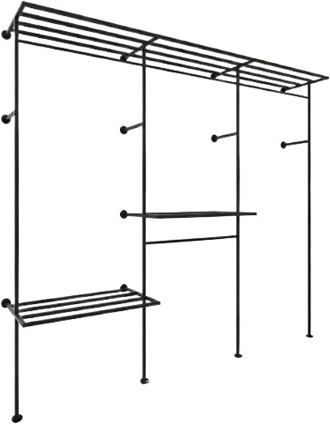 Clothing Rack Double-Layer Wall Display Hanging Rack for Clothing Stores Home Use Bedroom(XXL)
