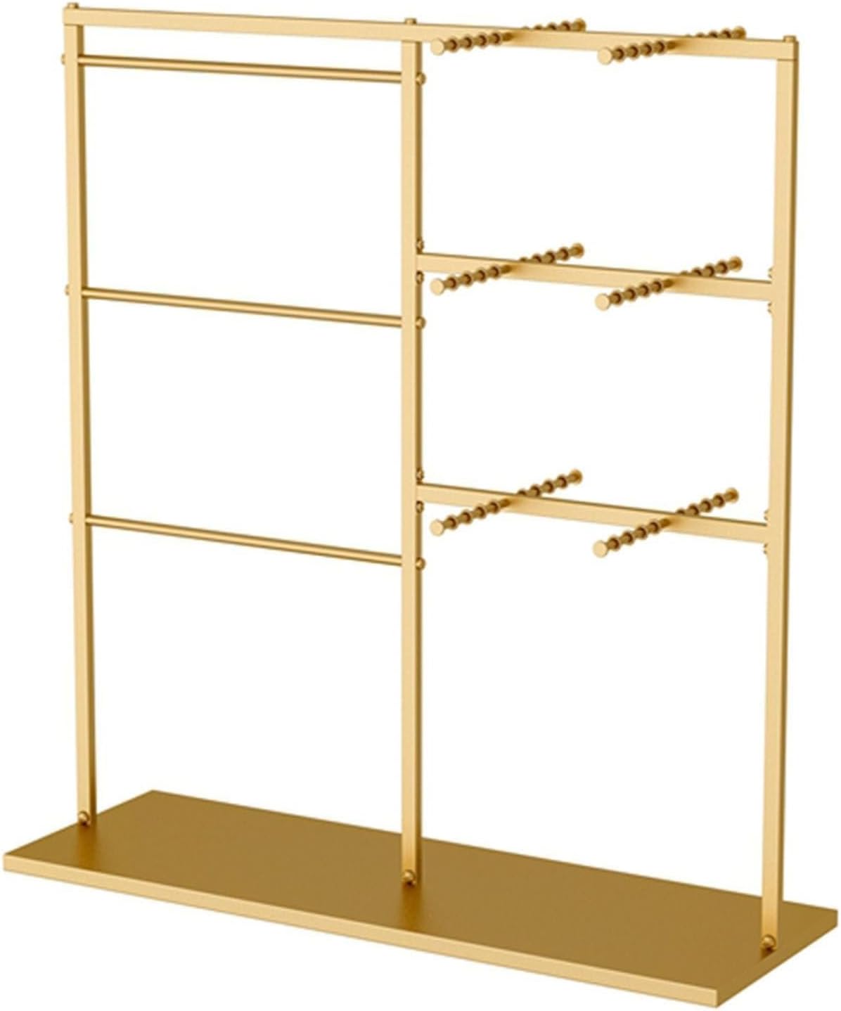 THEGA Wall Mounted Clothes Rack - Coat Rack Stand, Adjustable Clothing Organizer Holder, Freestanding Clothing Store Boutiques Retail Lingerie Garment Rack, Commercial Shelves(Gold,150x40x130CM)