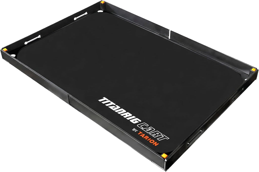 TARION Video Production Cart Accessories - Foldable Top Shelf Workstation with Mouse Pad- Upgraded with Wider Higher Laptop Platform for Titanrig Cart Base - Pro Top Shelf