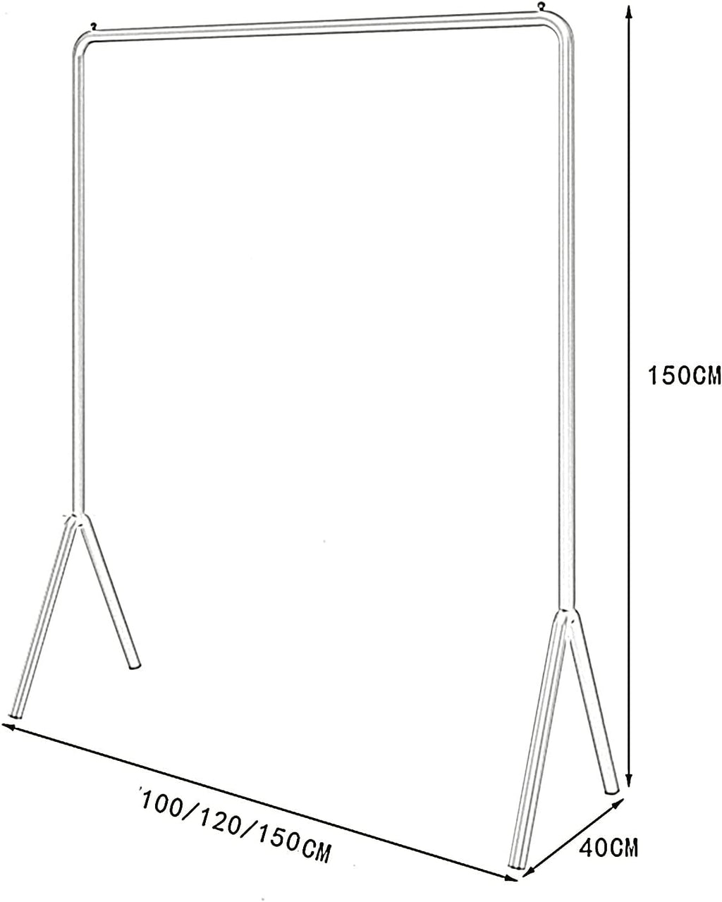Coat Rack Clothing Rack Metal Garment Rack for Hanging Clothes Bedroom Corridor Laundry Room Retail Display Rack(Gold 100x40x150CM)
