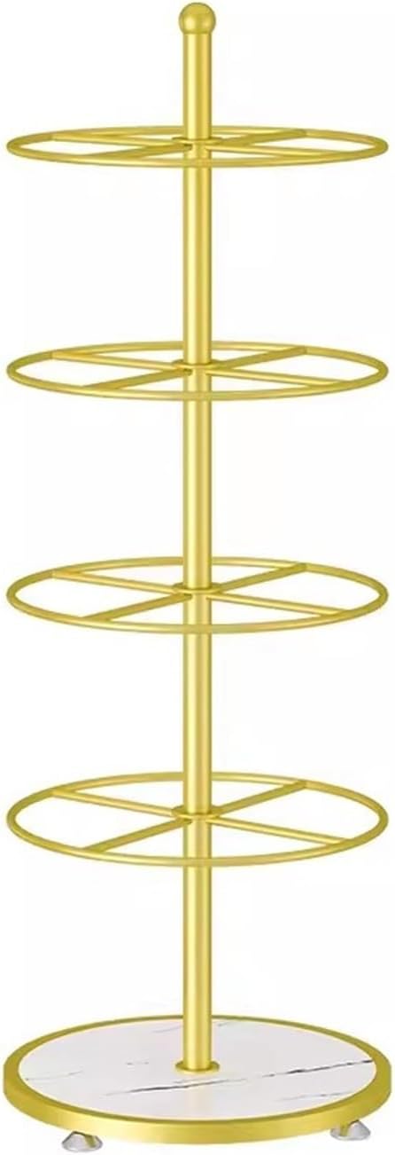 Clothing Rack Hanging socks display rack, underwear shelf, product hooks, scarves, accessories store, stall, rotating floor Bedroom(Gold)