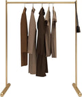 Rack Heavy Duty Clothing Racks for Hanging Clothes, Gold Metal Clothes Rail for Bedroom and Office, Single Rod Coat Rack and Clothes Organizer, Commercial Clothes Display,100X40X160(Size:120X40X160CM)