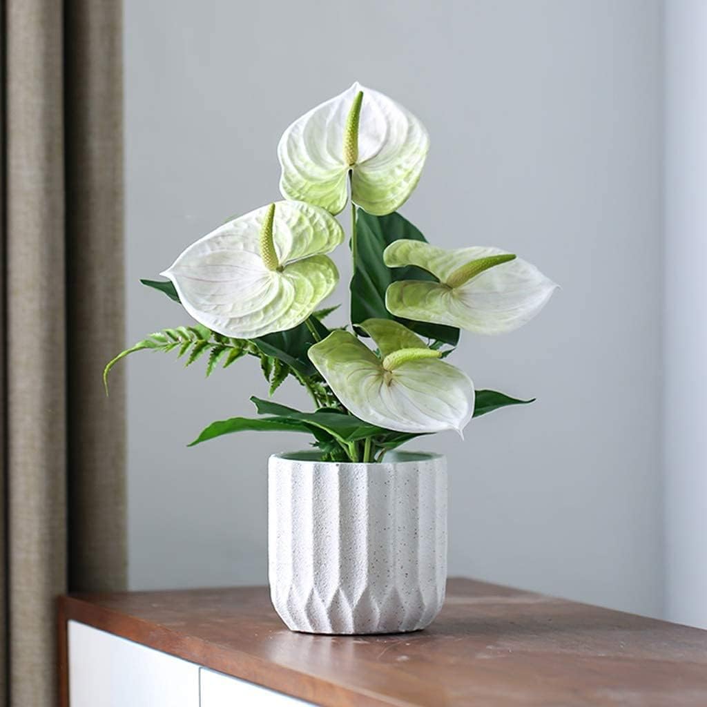 IRYZE Fake Plants Arrangement Fake Flower Artificial Flower Vase Set Home Decoration Living Room Ornamental Fake Flower Dry Bouquet Decor Party Decor (Color : A)