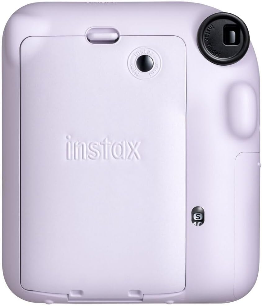 Fujifilm INSTAX MINI 12 Instant Film Holiday Camera Bundle (Lilac Purple) with Instax Mini Film (10 exposures) + Four AA Batteries & Cleaning Cloth (9 Items)